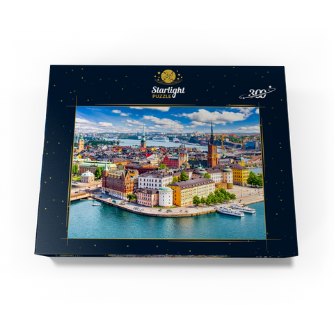 Stockholm old town (Gamla Stan) cityscape from city hall square, Sweden 300 Jigsaw Puzzle box view3