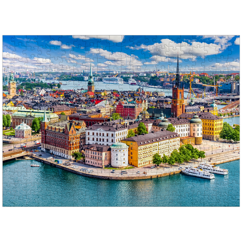 puzzleplate Stockholm old town (Gamla Stan) cityscape from city hall square, Sweden 300 Jigsaw Puzzle
