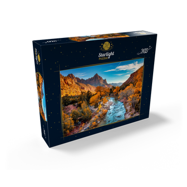 View of Watchman Mountain and the Virgin River in Zion National Park in the southwestern United States, near Springdale, Utah, Arizona 300 Jigsaw Puzzle box view2
