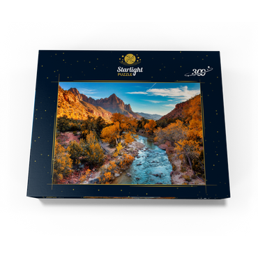 View of Watchman Mountain and the Virgin River in Zion National Park in the southwestern United States, near Springdale, Utah, Arizona 300 Jigsaw Puzzle box view3