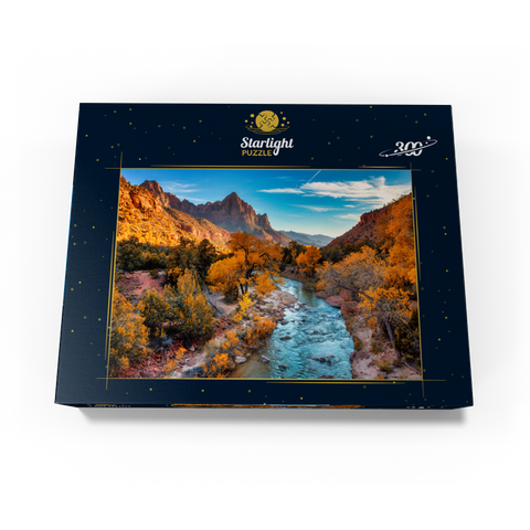 View of Watchman Mountain and the Virgin River in Zion National Park in the southwestern United States, near Springdale, Utah, Arizona 300 Jigsaw Puzzle box view3