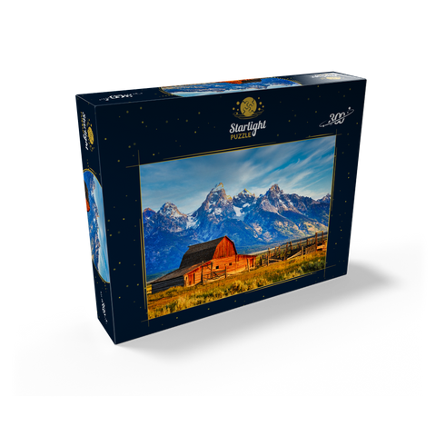 Barn on Mormon Run, Wyoming most popular barn in Jackson Hole 300 Jigsaw Puzzle box view2