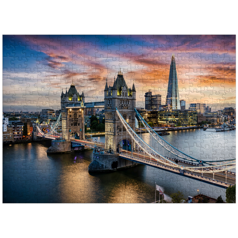 puzzleplate Tower Bridge and skyline of London, Great Britain 300 Jigsaw Puzzle