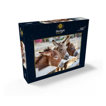Three donkeys on the farm 300 Jigsaw Puzzle box view2