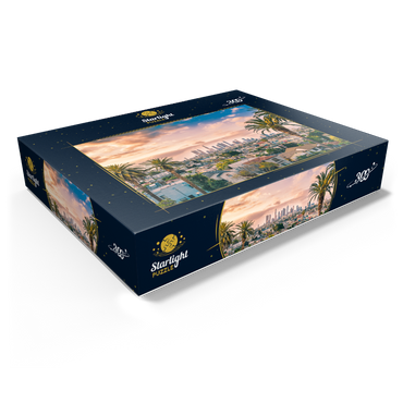 Beautiful sunset in downtown Los Angeles 300 Jigsaw Puzzle box view1