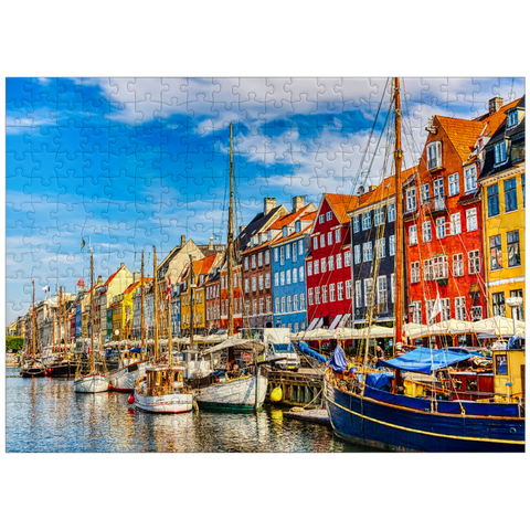 puzzleplate Nyhavn Harbor in the center of Copenhagen, Denmark 300 Jigsaw Puzzle