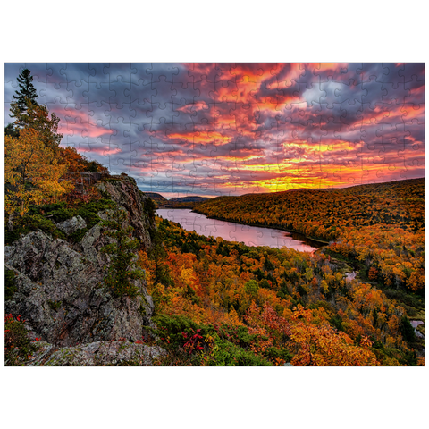 puzzleplate Cloud Lake, Porcupine Mountains State Park, Michigan 300 Jigsaw Puzzle