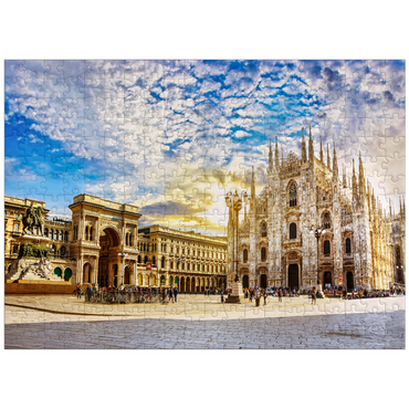 puzzleplate Duomo di Milano Cathedral and Vittorio Emanuele Gallery, Milan, Italy 300 Jigsaw Puzzle