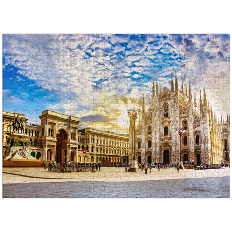 puzzleplate Duomo di Milano Cathedral and Vittorio Emanuele Gallery, Milan, Italy 300 Jigsaw Puzzle