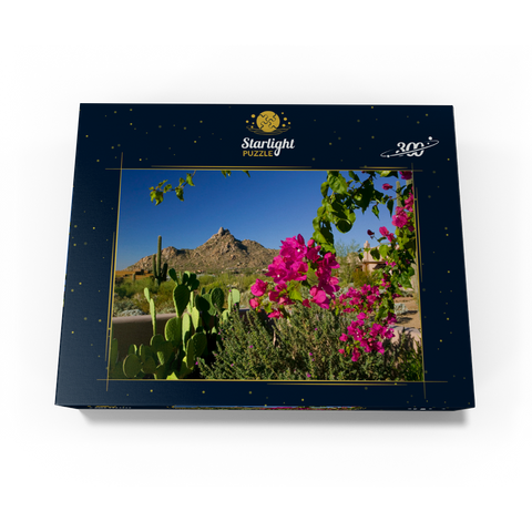 Bougainvillea with Pinnacle Peak, Scottsdale, Arizona, USA 300 Jigsaw Puzzle box view3