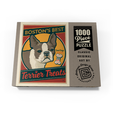 Boston's Best Terrier Treats, Vintage Poster 1000 Jigsaw Puzzle box view3