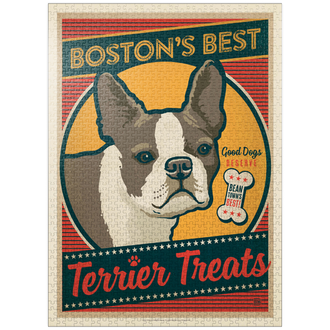 puzzleplate Boston's Best Terrier Treats, Vintage Poster 1000 Jigsaw Puzzle
