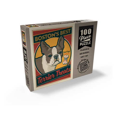 Boston's Best Terrier Treats, Vintage Poster 100 Jigsaw Puzzle box view2