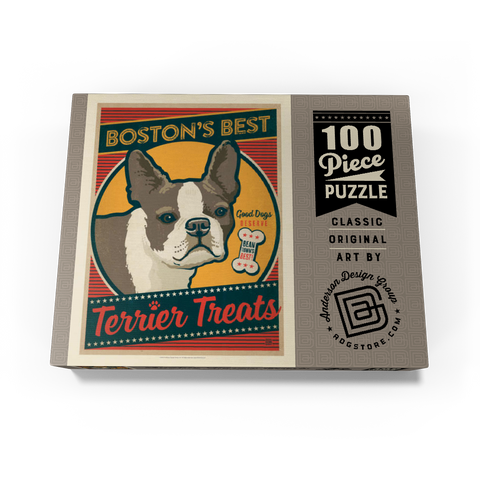 Boston's Best Terrier Treats, Vintage Poster 100 Jigsaw Puzzle box view3