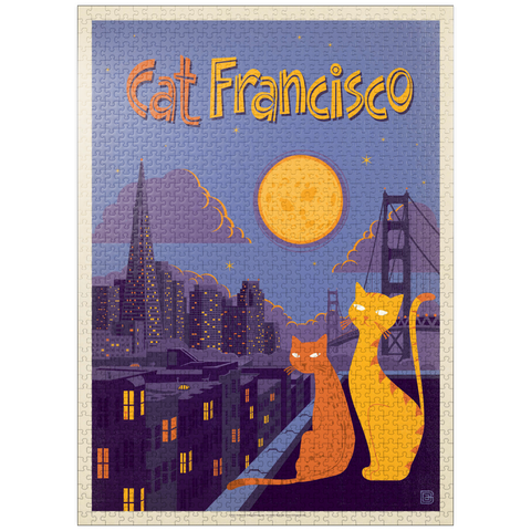 puzzleplate CatFrancisco, Vintage Poster, Vintage Poster 1000 Jigsaw Puzzle