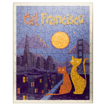 puzzleplate CatFrancisco, Vintage Poster, Vintage Poster 100 Jigsaw Puzzle