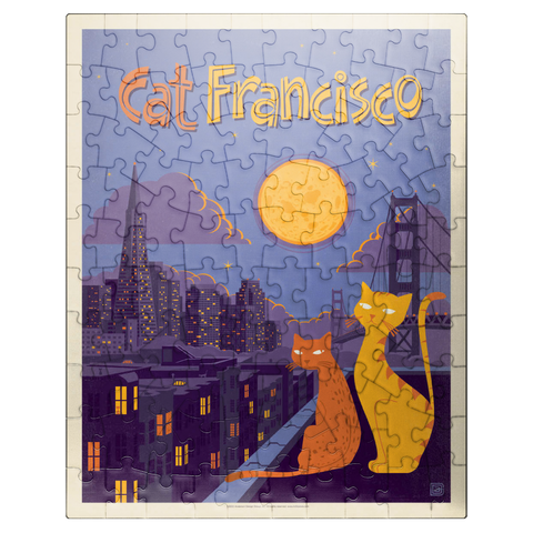 puzzleplate CatFrancisco, Vintage Poster, Vintage Poster 100 Jigsaw Puzzle