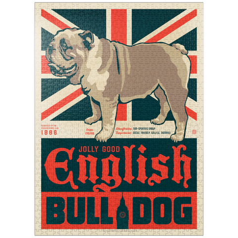 puzzleplate English Bulldog, Vintage Poster 1000 Jigsaw Puzzle