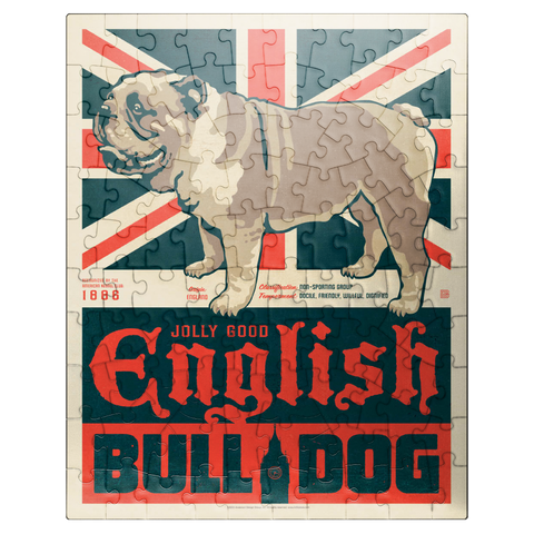 puzzleplate English Bulldog, Vintage Poster 100 Jigsaw Puzzle
