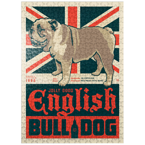puzzleplate English Bulldog, Vintage Poster 500 Jigsaw Puzzle
