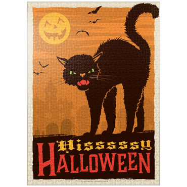 puzzleplate Hissy Halloween, Vintage Poster 1000 Jigsaw Puzzle