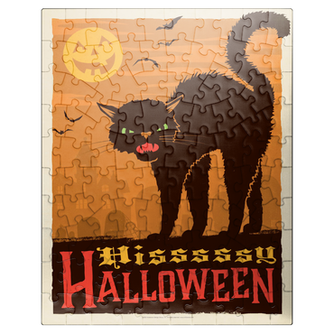 puzzleplate Hissy Halloween, Vintage Poster 100 Jigsaw Puzzle