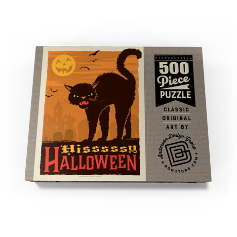 Hissy Halloween, Vintage Poster 500 Jigsaw Puzzle box view3