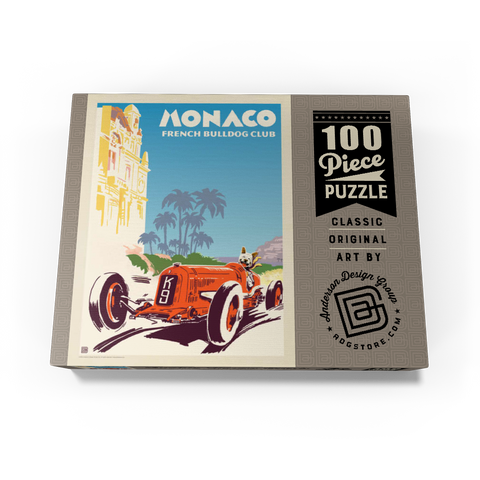 Monaco: French Bulldog Club, Vintage Poster 100 Jigsaw Puzzle box view3