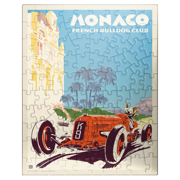 puzzleplate Monaco: French Bulldog Club, Vintage Poster 100 Jigsaw Puzzle
