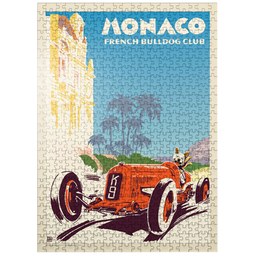 puzzleplate Monaco: French Bulldog Club, Vintage Poster 500 Jigsaw Puzzle