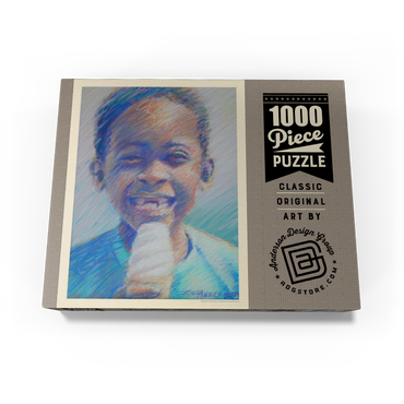 Pastel Drawing: Ice Cream Kid, Vintage Poster 1000 Jigsaw Puzzle box view3