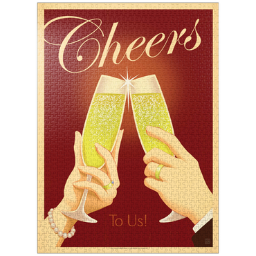 puzzleplate Cheers To Us! Vintage Poster 1000 Jigsaw Puzzle