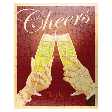 puzzleplate Cheers To Us! Vintage Poster 100 Jigsaw Puzzle
