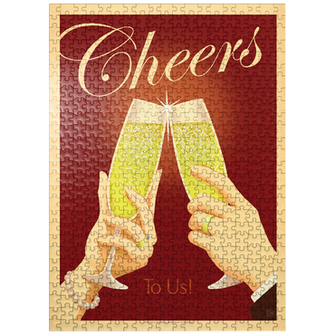 puzzleplate Cheers To Us! Vintage Poster 500 Jigsaw Puzzle
