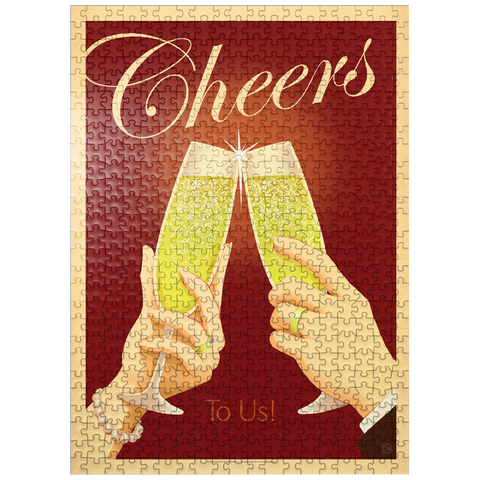 puzzleplate Cheers To Us! Vintage Poster 500 Jigsaw Puzzle
