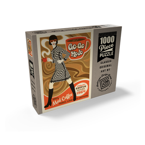 Go-Go Mojo Coffee, Vintage Poster 1000 Jigsaw Puzzle box view2