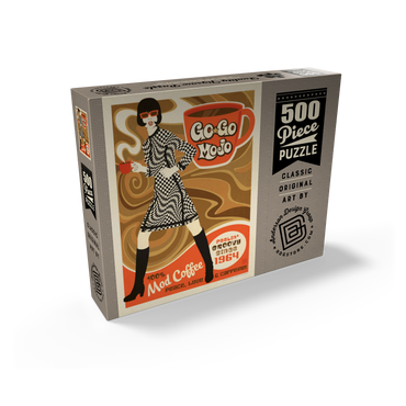 Go-Go Mojo Coffee, Vintage Poster 500 Jigsaw Puzzle box view2