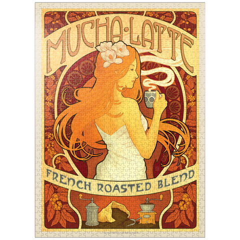 puzzleplate Mucha latte, Vintage Poster 1000 Jigsaw Puzzle