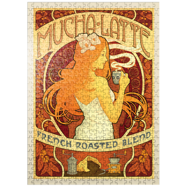 puzzleplate Mucha latte, Vintage Poster 500 Jigsaw Puzzle