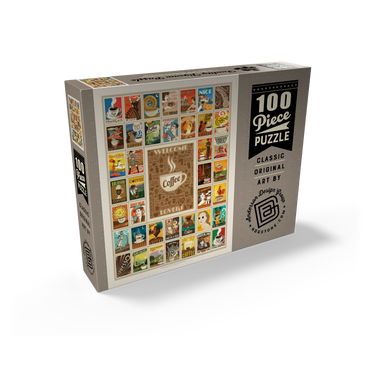 Coffee Collection: Multi-Image Print, Vintage Poster 100 Jigsaw Puzzle box view2
