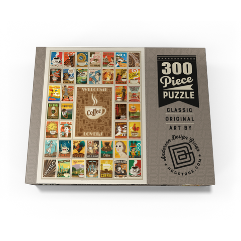 Coffee Collection: Multi-Image Print, Vintage Poster 300 Jigsaw Puzzle box view3