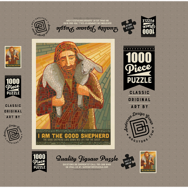 Jesus: The Good Shepherd, Vintage Poster 1000 Jigsaw Puzzle box 3D Modell