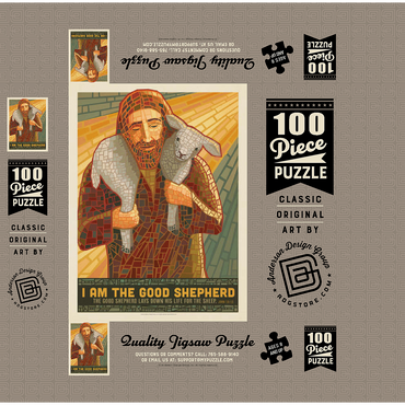 Jesus: The Good Shepherd, Vintage Poster 100 Jigsaw Puzzle box 3D Modell