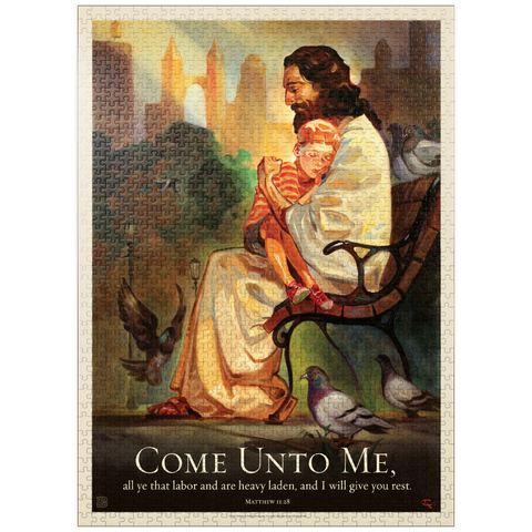 puzzleplate Jesus: Come Unto Me, Vintage Poster 1000 Jigsaw Puzzle