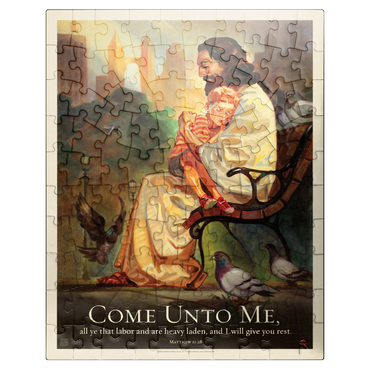 puzzleplate Jesus: Come Unto Me, Vintage Poster 100 Jigsaw Puzzle