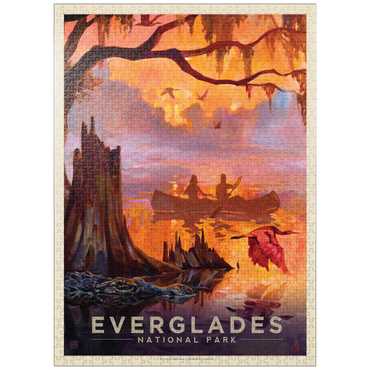 puzzleplate Everglades National Park: Silent Splendor, Vintage Poster 1000 Jigsaw Puzzle