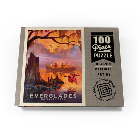 Everglades National Park: Silent Splendor, Vintage Poster 100 Jigsaw Puzzle box view3