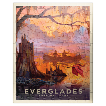 puzzleplate Everglades National Park: Silent Splendor, Vintage Poster 100 Jigsaw Puzzle