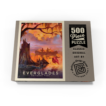 Everglades National Park: Silent Splendor, Vintage Poster 500 Jigsaw Puzzle box view3