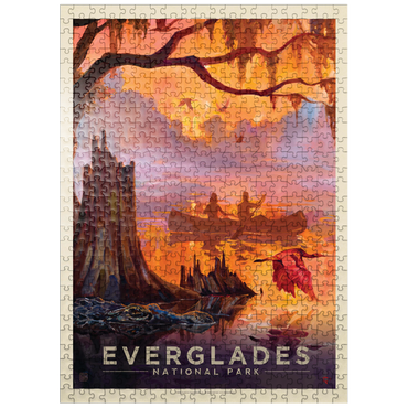 puzzleplate Everglades National Park: Silent Splendor, Vintage Poster 500 Jigsaw Puzzle